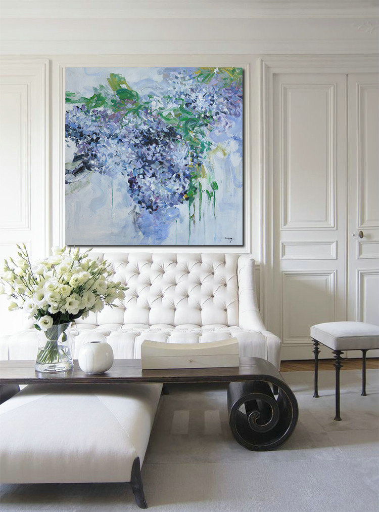 Abstract Flower Oil Painting Large Size Modern Wall Art #ABS0A14